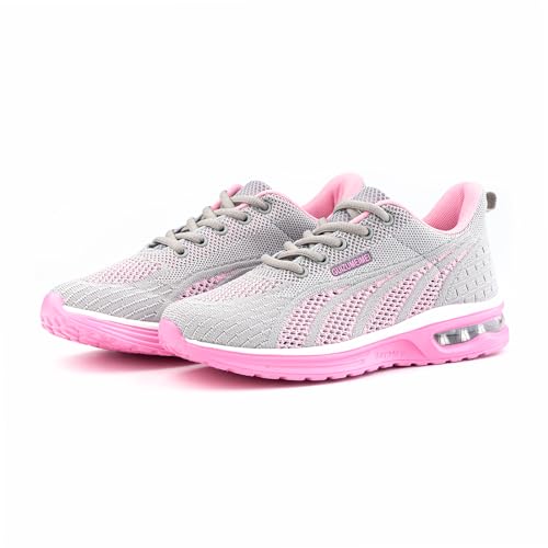 Zapatillas de Running Mujer Ligero Deportivas Zapatos Zapatillas de Running Transpirables Gimnasio Sneakers Casual Deportivas Rosa EU 39