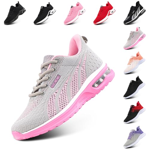 Zapatillas de Running Mujer Ligero Deportivas Zapatos Zapatillas de Running Transpirables Gimnasio Sneakers Casual Deportivas Rosa EU 39