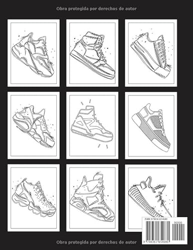 Zapatillas Libro de Colorear: 80 modelos de diseños de alta calidad para todas las zapatillas de deporte para adultos y niños