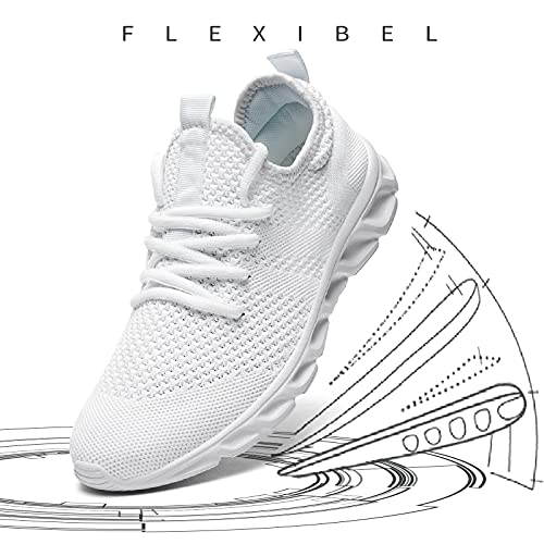 Zapatillas Mujer Deportivas Zapatos Running Bambas Deporte Cordones Zapatilla Correr Deportivos Casual Deportiva Fitness Mujeres Andar ShoesTrabajo Gym Sneakers Blanco 37