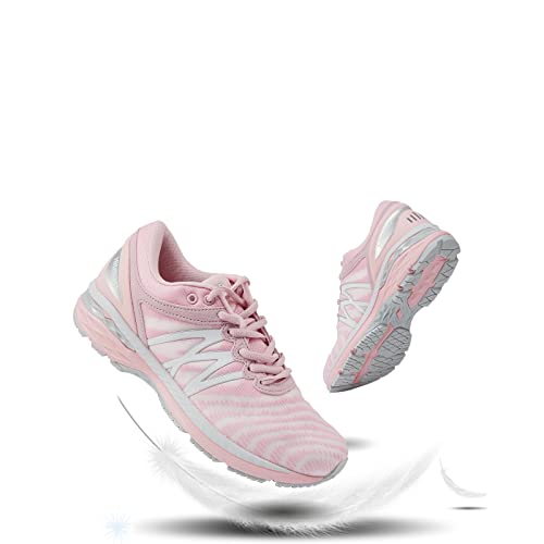 Zapatillas Running Mujer Zapatos Deportivos Correr Deporte Gimnasio Caminar Trail Running Ligeras Antideslizantes Transpirables Casual Zapatos Rosa 38 EU