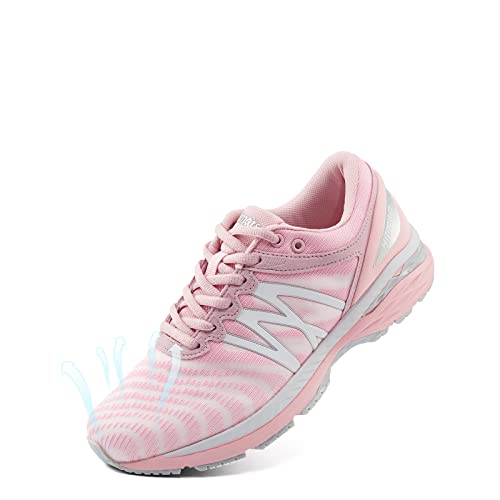 Zapatillas Running Mujer Zapatos Deportivos Correr Deporte Gimnasio Caminar Trail Running Ligeras Antideslizantes Transpirables Casual Zapatos Rosa 38 EU