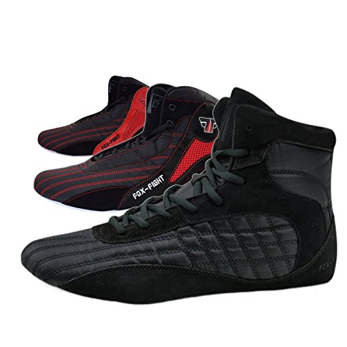 Zapatills de FOX-FIGHT para deportes de lucha, rings, fitness, FF2911, negro, 44 EU