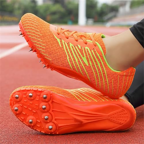 Zapatos con Clavos para Pista y Campo Zapatilla De Correr con Clavos,Zapatillas de Deporte Transpirables para Sprint Competición Atletismo Jóvenes,Spikes Atletismo Unisex