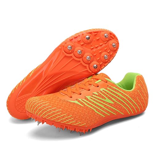 Zapatos con Clavos para Pista y Campo Zapatilla De Correr con Clavos,Zapatillas de Deporte Transpirables para Sprint Competición Atletismo Jóvenes,Spikes Atletismo Unisex