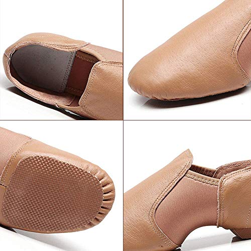 Zapatos de Baile Latino Ballet Mujer PU Cuero Comodos Adultos Zapatillas Baile Moderno Salon Salsa Jazz Gimnasia Negro 37 EU