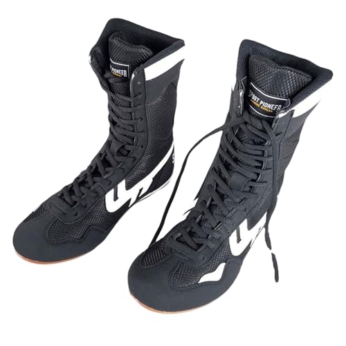 Zapatos de Boxeo,Botas de Boxeo,Zapatos de Lucha Juvenil,Unisex,High-Top,Malla Transpirable,Antideslizantes,Flexibles,Duraderos,para Entrenamiento de Lucha,Wrestling,Ejercicio,Fitness