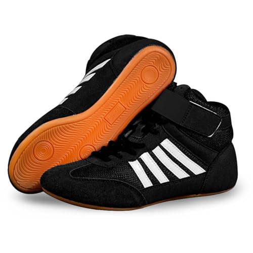 Zapatos de Boxeo,Zapatillas de Lucha,Botas de Boxeo,Zapatos de Entrenamiento,Unisex,Flexibles,Duraderos,Transpirables,Confort,para Deportes,Combate,Wrestling,Fitness,Marciales,Juvenil