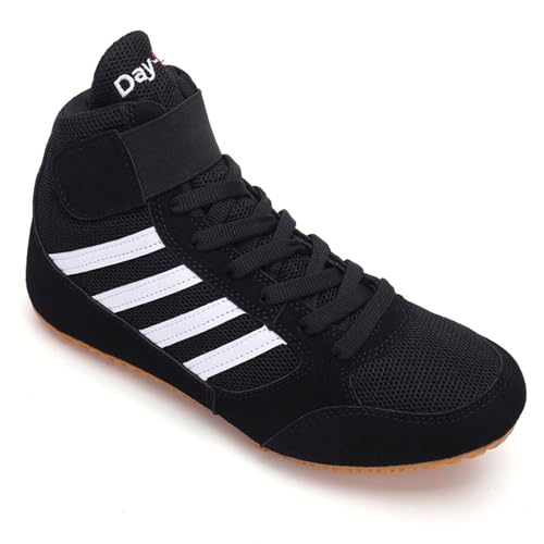 Zapatos de Lucha Zapatillas de Boxeo para Hombres Mujeres,Calzado de Boxeo Sanda de Entrenamiento para Adolescentes Adultos,Muay Thai Kickboxing Artes Marciales Botas de Boxeo,Boxing Shoe