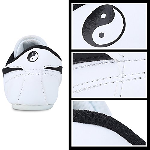 Zapatos de Taekwondo, Zapatos Antideslizantes de Artes Marciales, Artes Marciales Zapatilla de Deporte de Boxeo Karate Kung Fu Zapatos de Tai Chi de Rayas Negras Ligeros para Hombres Mujeres Niños(37)