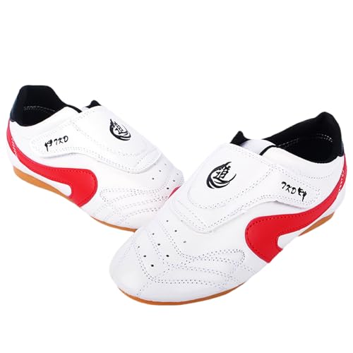 Zapatos de Taekwondo,Zapatilla de Artes Marciales,Zapatos de Boxeo,Zapatos de Tai Chi,Unisex,Cuero,Antideslizantes,Transpirables,para Kung Fu,kárate,Principiantes,Adultos,niños