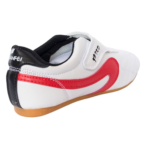 Zapatos de Taekwondo,Zapatilla de Artes Marciales,Zapatos de Boxeo,Zapatos de Tai Chi,Unisex,Cuero,Antideslizantes,Transpirables,para Kung Fu,kárate,Principiantes,Adultos,niños