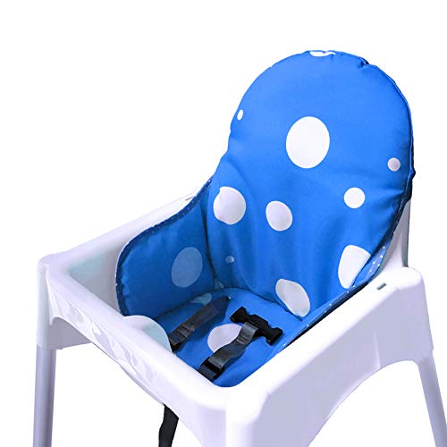 ZARPMA Fundas de Asiento para Silla Alta IKEA Antilop, Lavable, Plegable, Cojín para Silla de Niño (Azul Océano)