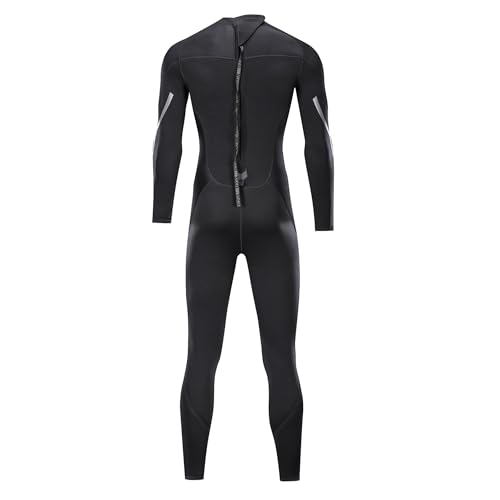 ZCCO Wetsuits - Traje de Neopreno para Hombre, 3 mm, Manga Completa, para Pesca submarina, esnórquel, Surf, Canoa, Buceo, Trajes húmedos (Negro,M)