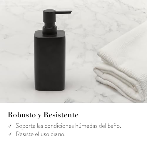 ZCCZ Juego de Accesorios de baño Negro Mate, Juego Completo de Accesorios de baño de 4 Piezas, Incluye dispensador de loción, Bomba de jabón, Vaso, Soporte para Cepillo de Dientes y Bandeja