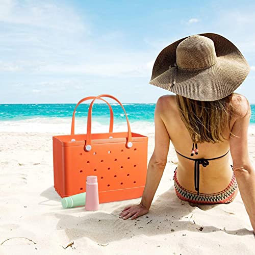 Zceplem Mano Mano | Bolso Tote Goma EVA con Agujeros | La Bolsa Asas Abierta Durable Lavable para Las Compras del Gimnasio los Deportes la Piscina la Playa