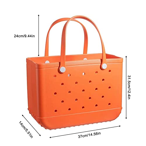 Zceplem Mano Mano | Bolso Tote Goma EVA con Agujeros | La Bolsa Asas Abierta Durable Lavable para Las Compras del Gimnasio los Deportes la Piscina la Playa