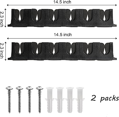 ZENFUN Juego de 2 soportes horizontales para caña de pescar, soportes de pared para caña de pescar, soportes para caña de pescar para sostener 6 cañas, soportes para caña de pescar para garaje,