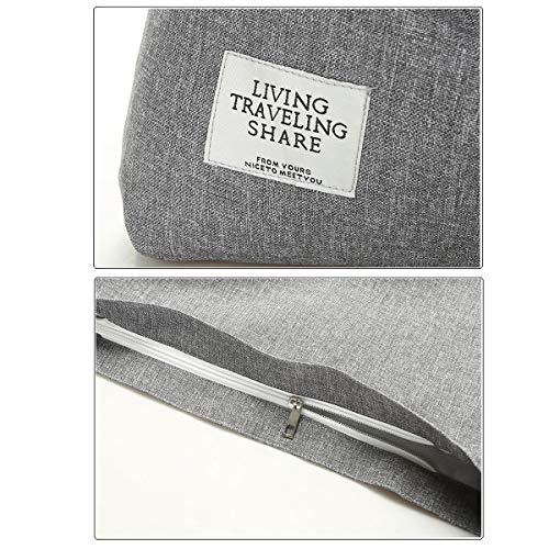 ZhengYue Bolso Bandolera Mujer, Lona multifuncionales Shopper Grey A