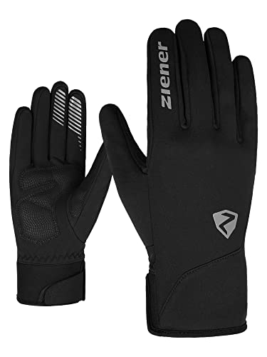 Ziener Unisex SMU 20-Bike 234 - Guantes de Ciclismo para Invierno (Acolchados, Transpirables, Negros), Color Negro