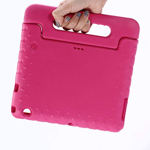 ZiHang Funda Infantil Huawei MediaPad T3 10, Carcasa Niño Antigolpes con Asa Convertible Tapa de Soporte, Funda Bebé Ligera para Huawei MediaPad T3 10 (Rosa roja)