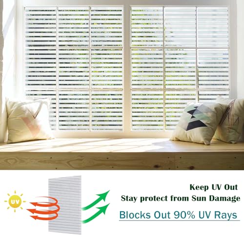 Zindoo Vinilo para Ventanas Vinilos Decorativos Cristales Sin Pegamento Láminas Electrostáticas para Ventanas la privacidad contra los Rayos UV (45 x 200CM)