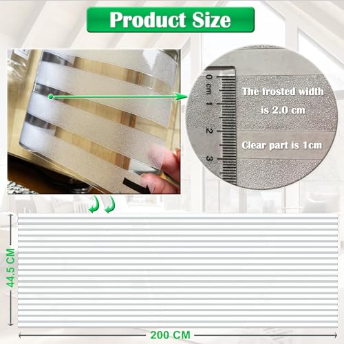 Zindoo Vinilo para Ventanas Vinilos Decorativos Cristales Sin Pegamento Láminas Electrostáticas para Ventanas la privacidad contra los Rayos UV (45 x 200CM)