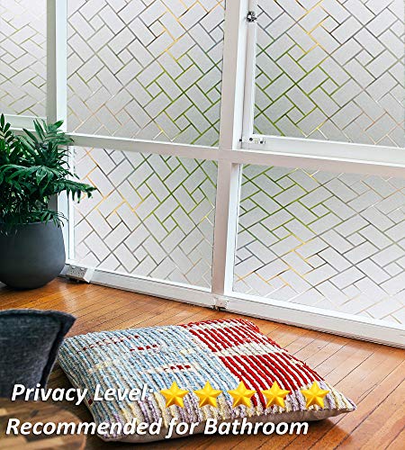 Zindoo Vinilos para Ventanas Opaco Vinilos para Cristales Vinilo Decorativos Cristales Buena protección de la privacidad, Adecuada para Baño, Hogar 60 * 200cm