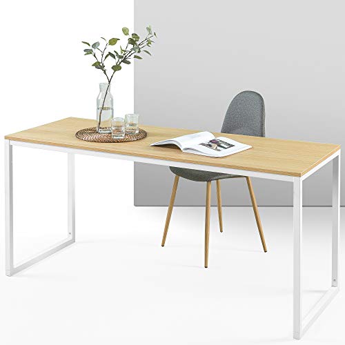 ZINUS Jennifer 160 cm Escritorio para ordenador portátil | Escritorio de estudio para oficina en casa | Montaje sencillo | Estructura metálica | Natural