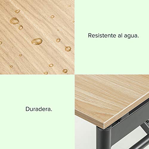 ZINUS Mare 119 cm, escritorio plegable de metal negro con acabado resistente al agua | Mesa plegable versátil | Escritorio de oficina | No requiere montaje