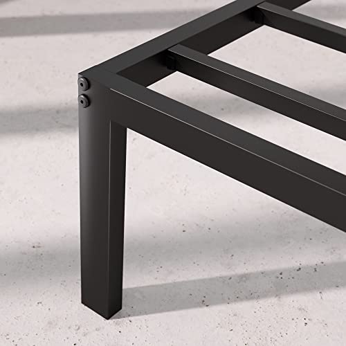 ZINUS Yelena 36 cm Estructura de cama de metal, Somier de listones de acero, Fácil montaje, Espacio de almacenamiento bajo la cama, 150 x 190 cm, Negro