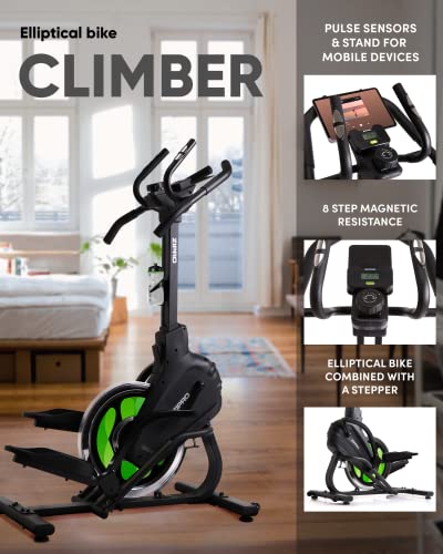 Zipro Ellipsometer Climber 5942608 - Bicicleta elíptica para Adultos (hasta 120 kg, Talla única), Color Negro