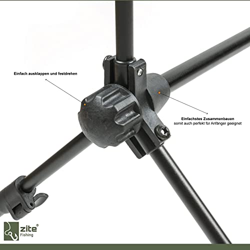 Zite Fishing Rod Pod - Soporte para caña de pescar para principiantes, para pesca de carpas, truchas y pesca rápida y sencilla, incluye soportes para caña