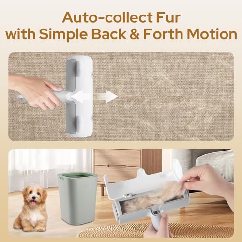 Zivacate Quitapelos para Mascotas [Mango ergonómico y autolimpieza] Reutilizable Animales Cepillos para Muebles, sofás, alfombras, Asientos de automóviles o Ropa de CAM