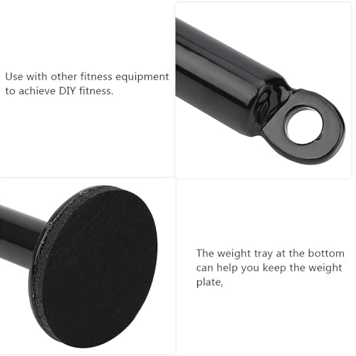 ZJRung Pasador de Carga de Placa de Pesas para Fitness de 32 cm con Hebilla de Carga de 8 cm Estante de Pesas Negro para Gimnasio en Casa Adecuado para Fitness y Ganancia Muscular