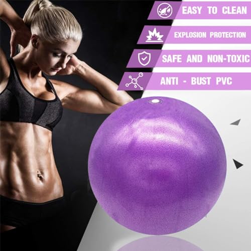 ZKGYUS Pelota Pilates 25cm Softball Pilates Pequeña Pelota de Ejercicios de Yoga y Pilates de 9,8 Pulgadas para Entrenamiento de Equilibrio de Estabilidad para Entrenamiento de núcleo