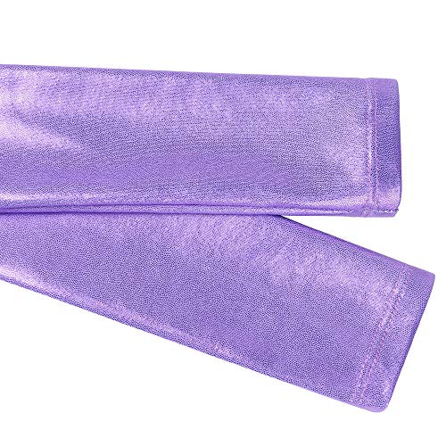 ZNYUNE Niña Maillot Gimnasia 197 Morado Mangas Largas NO.10A para 9-10 años