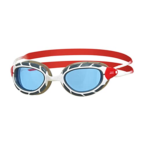 Zoggs Predator, Gafas De Natación Unisex Adulto, Blanco/rojo/tinte, Regular