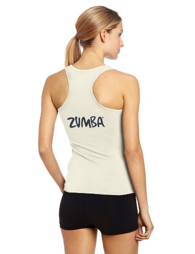 Zumba Fitness - Camiseta de Tirantes para Mujer Blanco Buff Talla:Small