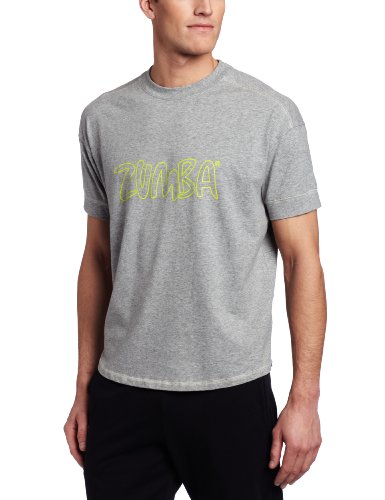 Zumba Fitness LLC del Hombre Slam caída Hombro tee, Hombre, Beige, Small