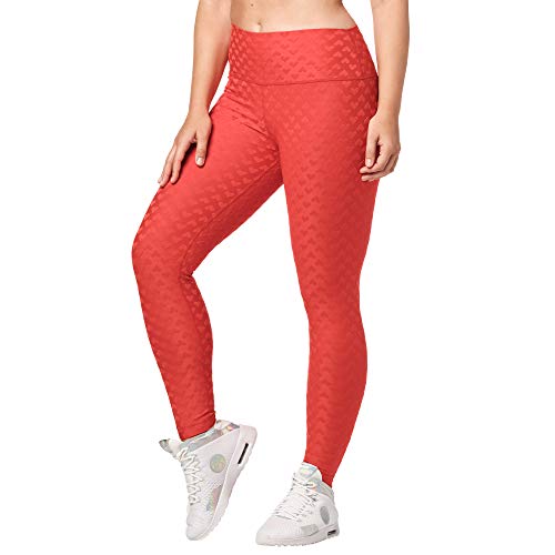 Zumba Leggings de Fitness Cintura Alta Entrenamiento Baile Compresión Pantalones Mujer, Ruby Love, XS