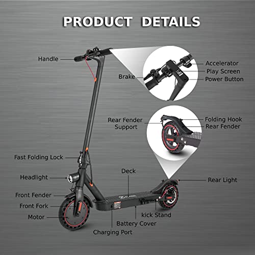 ZWHEEL Electric Scooter ZLIONX - Patinete Eléctrico Adulto, Suspensión Trasero, Motor hasta 700W, Autonomía hasta 25km, Ruedas de 8.5¨ Sólido Antipinchazo, Conexón de App, Plegable Fácil