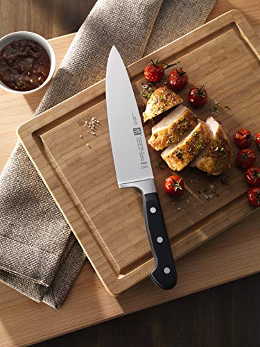 ZWILLING Juego de cuchillos, 3 piezas, cuchillo para manteca de cerdo, para carne, de chef, Mango especial de acero inoxidable/plástico, Professional S