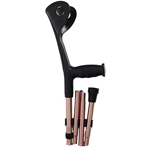 ZXCWE Muletas Plegables Axilar, Muletas Adultos, Muletas De Puño Abierto, Muletas Antideslizantes Bastón Ajustable Walking Stick para Ancianos como Regalo