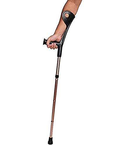 ZXCWE Muletas Plegables Axilar, Muletas Adultos, Muletas De Puño Abierto, Muletas Antideslizantes Bastón Ajustable Walking Stick para Ancianos como Regalo