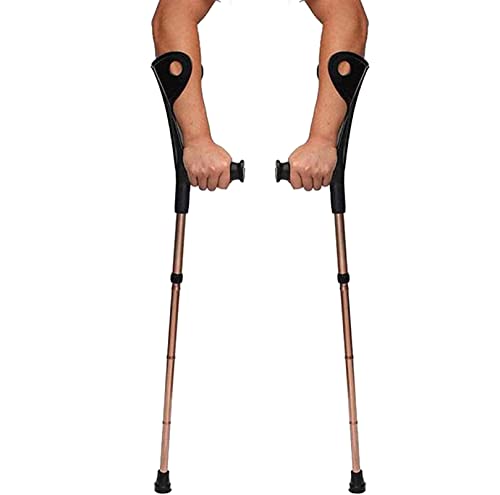 ZXCWE Muletas Plegables Axilar, Muletas Adultos, Muletas De Puño Abierto, Muletas Antideslizantes Bastón Ajustable Walking Stick para Ancianos como Regalo